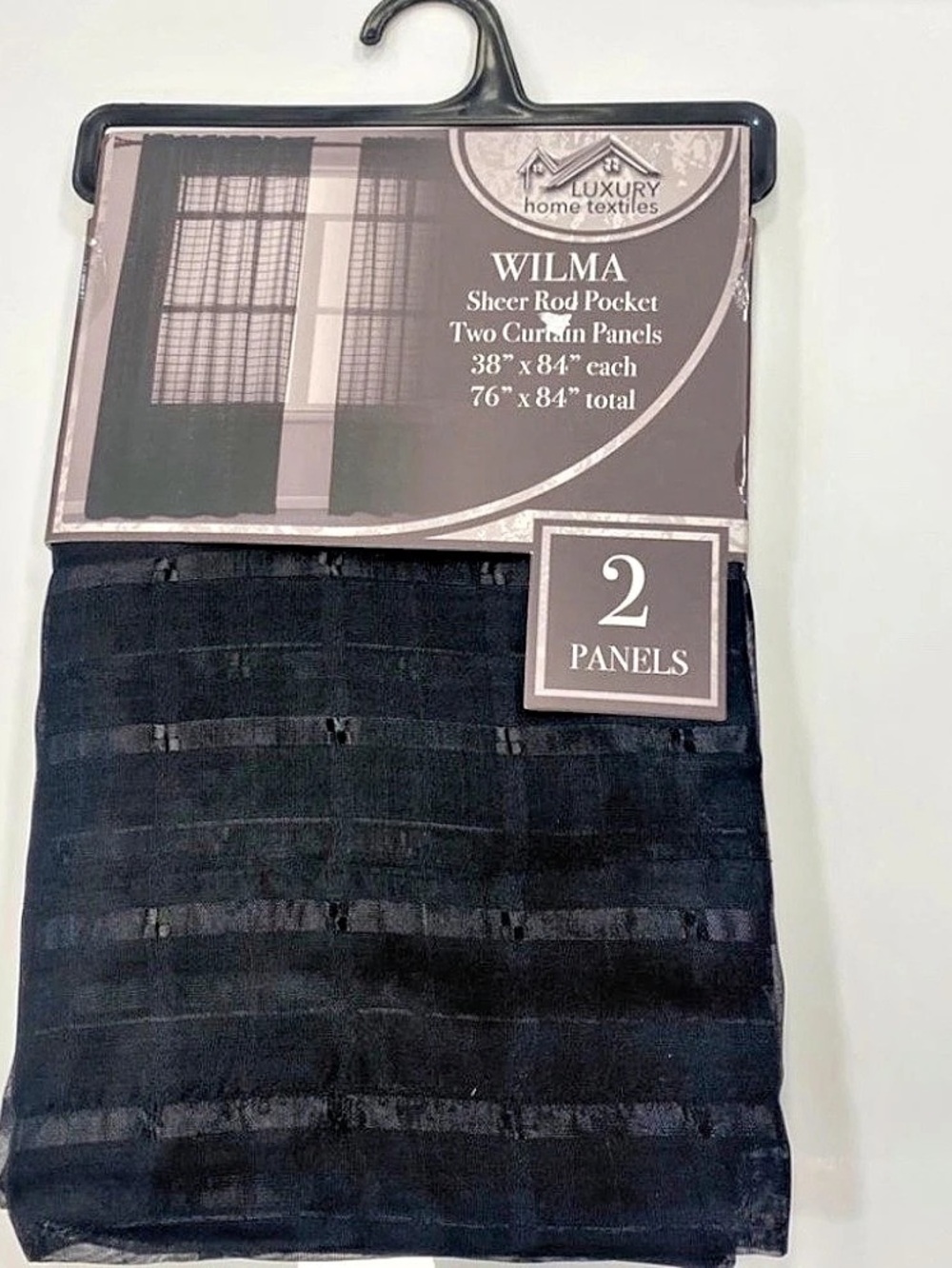 Luxury Home Textiles Wilma Sheer Rod Pocket Two Curtain Panels Sheer Rod Pocket